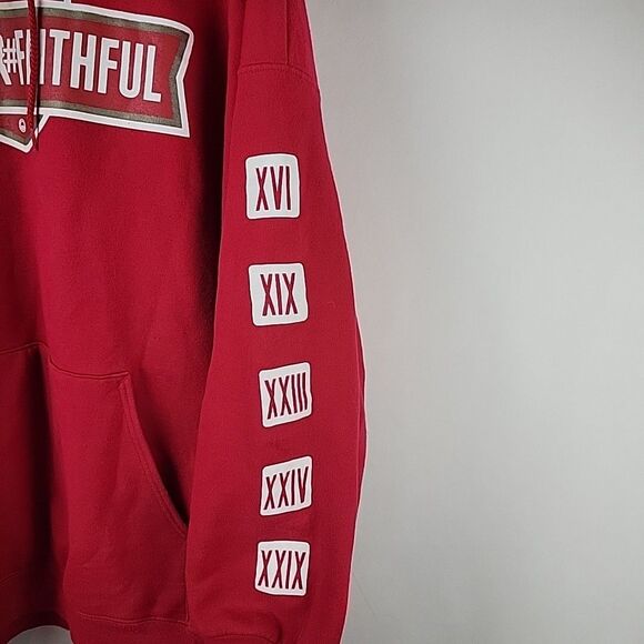 San Francisco 49ers Hoodie Mens 3XL Superbowl Quest For Six Forever Faithful - Picture 6 of 11